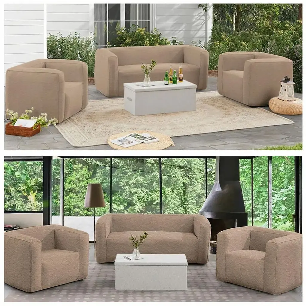 Комплект надувних меблів Wall Sticker SW-00002656 диван і крісло коричневий - фото 10