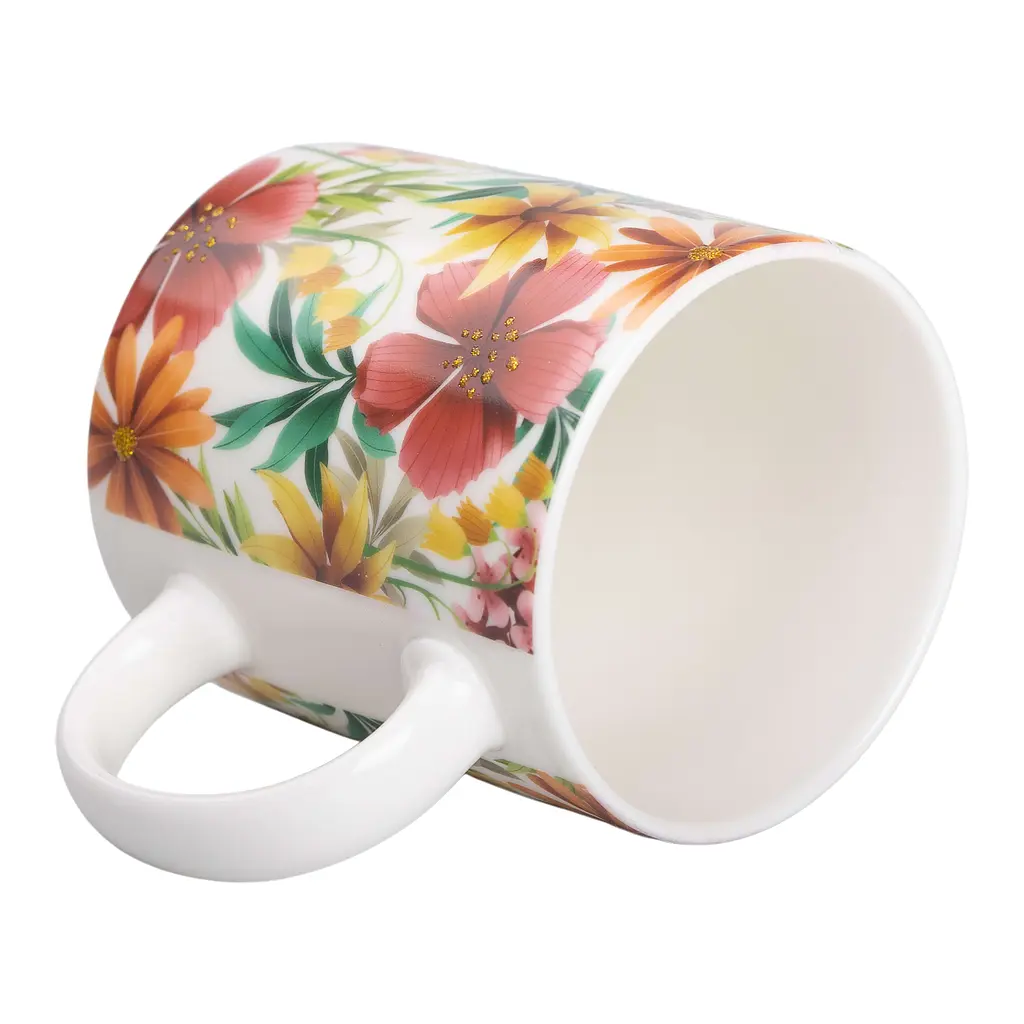 Чашка керамическая Liling Rongxiang Ceramic 400 мл желтая RX-N240472Y - фото 3