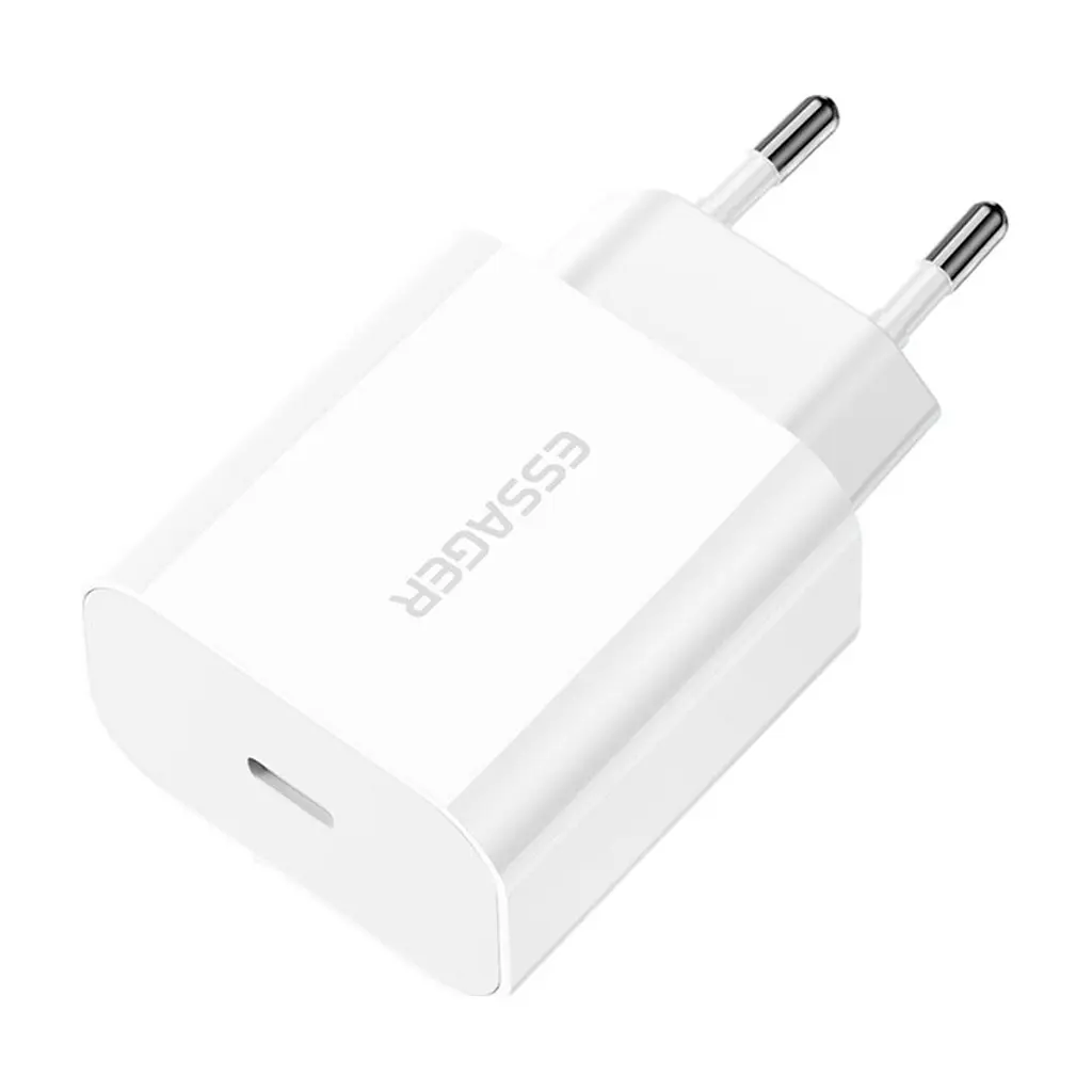 Зарядний пристрій Essager USB-C PD20W white (ECTC-FJB02-P)