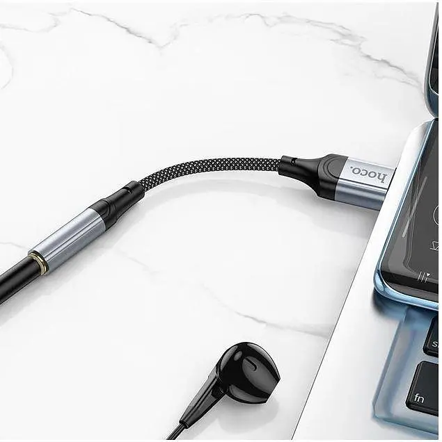 Переходник Hoco LS36 USB to 3.5 внешняя звуковая карта 12 см DAC - фото 4