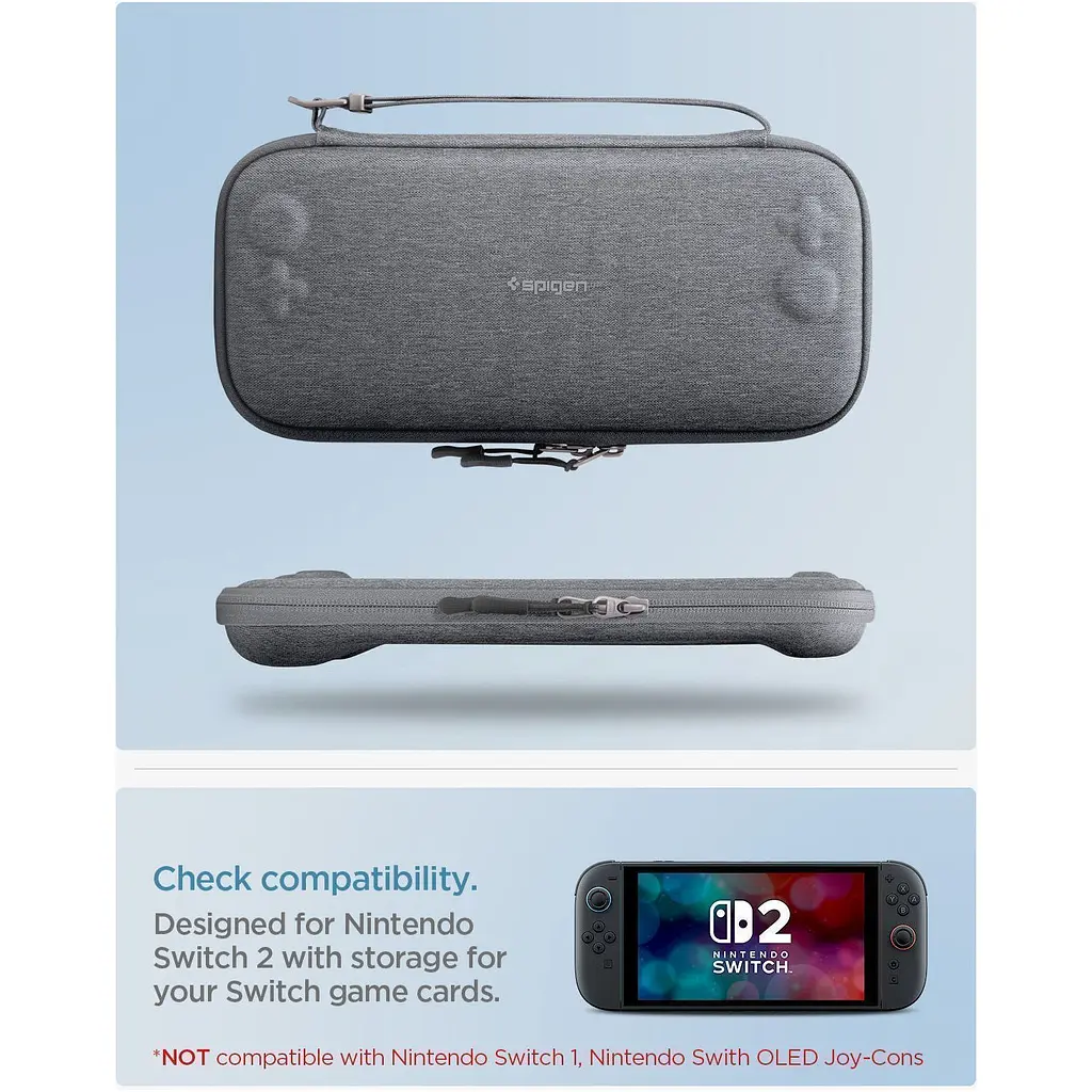 Кейс-чохол Spigen Klasden 2 Pouch для Nintendo Switch 2 Charcoal Gray (AGP10197) - фото 8