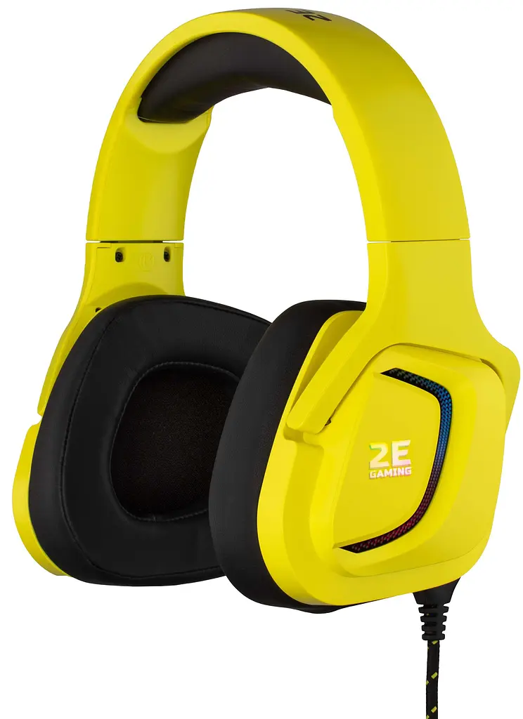 Ігрова гарнітура 2E GAMING HG340 RGB 3.5mm Yellow (2E-HG340YW) - фото 3