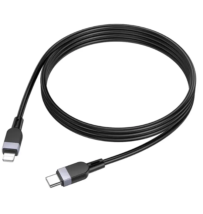 Кабель Hoco X109 Energy PD silicone charging data cable iP(L-2M) Black - фото 3