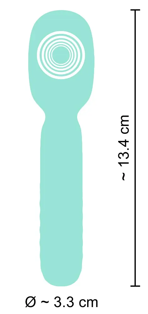 Вибратор Cuties Mini Wand 5.Gen 13.4 см (зеленый) - фото 16