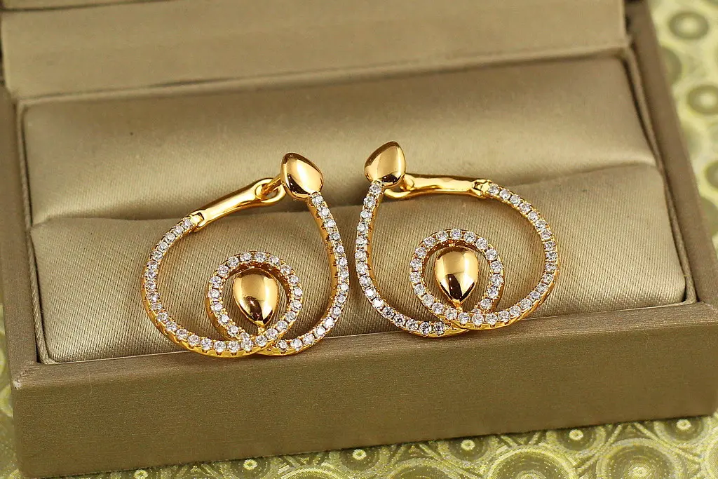 Сережки Xuping Jewelry Осердя золотисті - фото 3