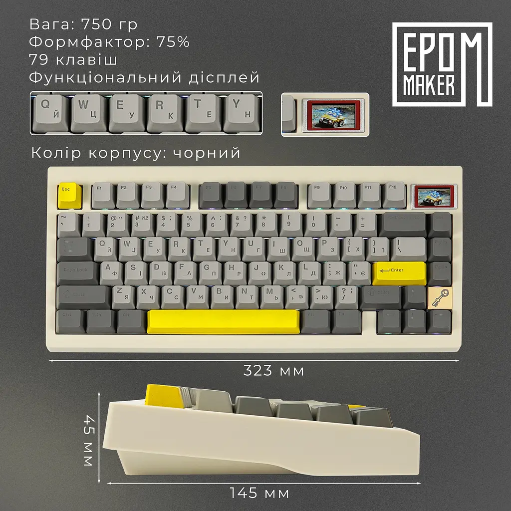 Клавиатура Epomaker TH80 PRO V2 Wisteria Tactile White механическая беспроводная (TH80-PROV2-W-WT) - фото 14