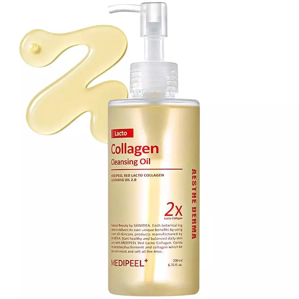 Гідрофільна олія для обличчя з лактобактеріями MediPeel Red Lacto Collagen Cleansing Oil 2.0 200 мл - фото 2
