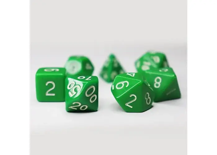 Набір кубиків Opaque 7 Dice Set - Green , 7 шт. (g7dopaq02) - фото 3