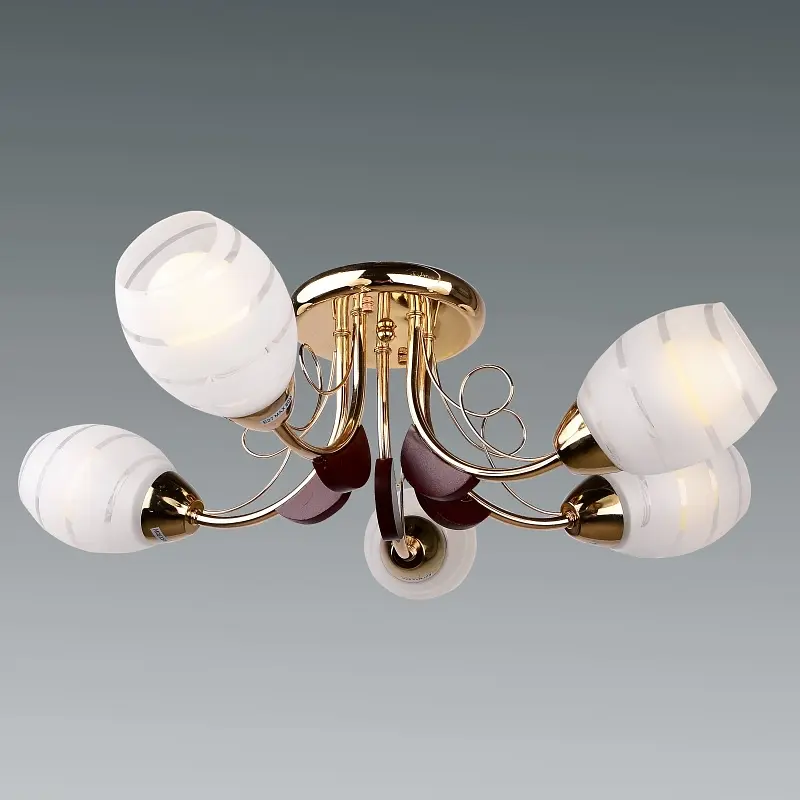 Люстра потолочная Brille классическая E27 60W G (LK-333C/5) - фото 3