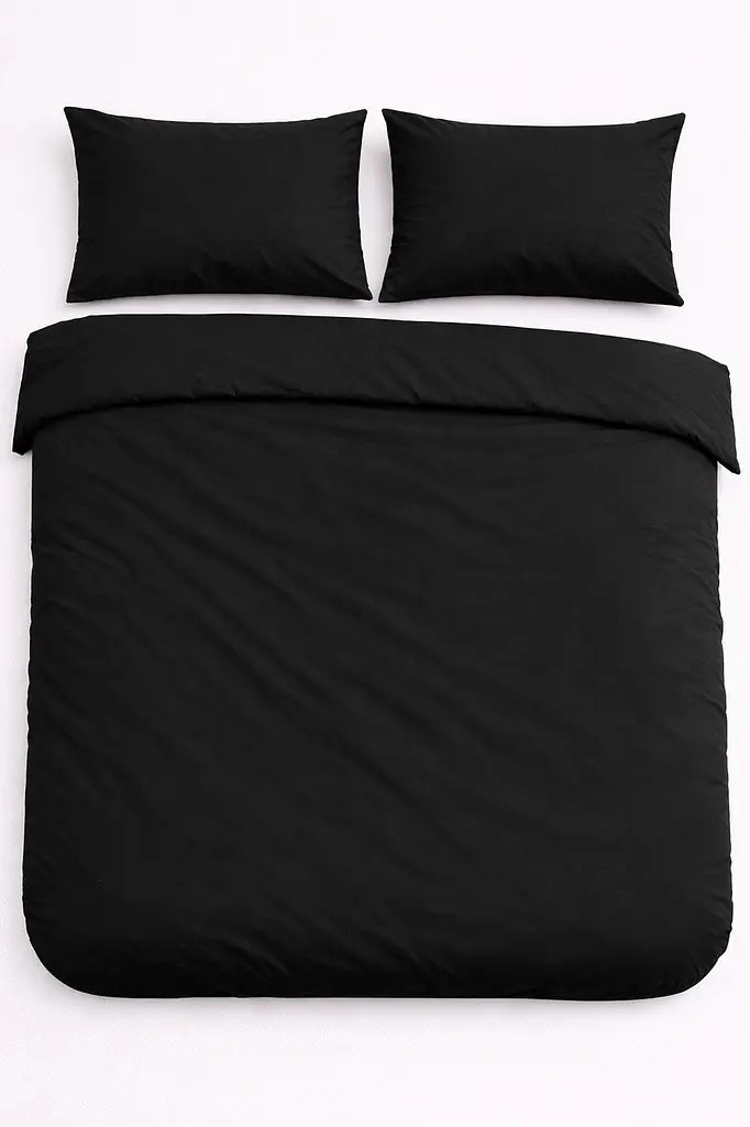 Підковдра на блискавці Ecotton полуторний 150х215 см фланель із бавовни Black чорний (24478)
