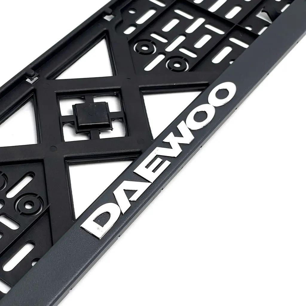 Рамка номера Daewoo клямка 3D напис Хромований / Поліпропілен гнучкий морозостійкий - фото 2
