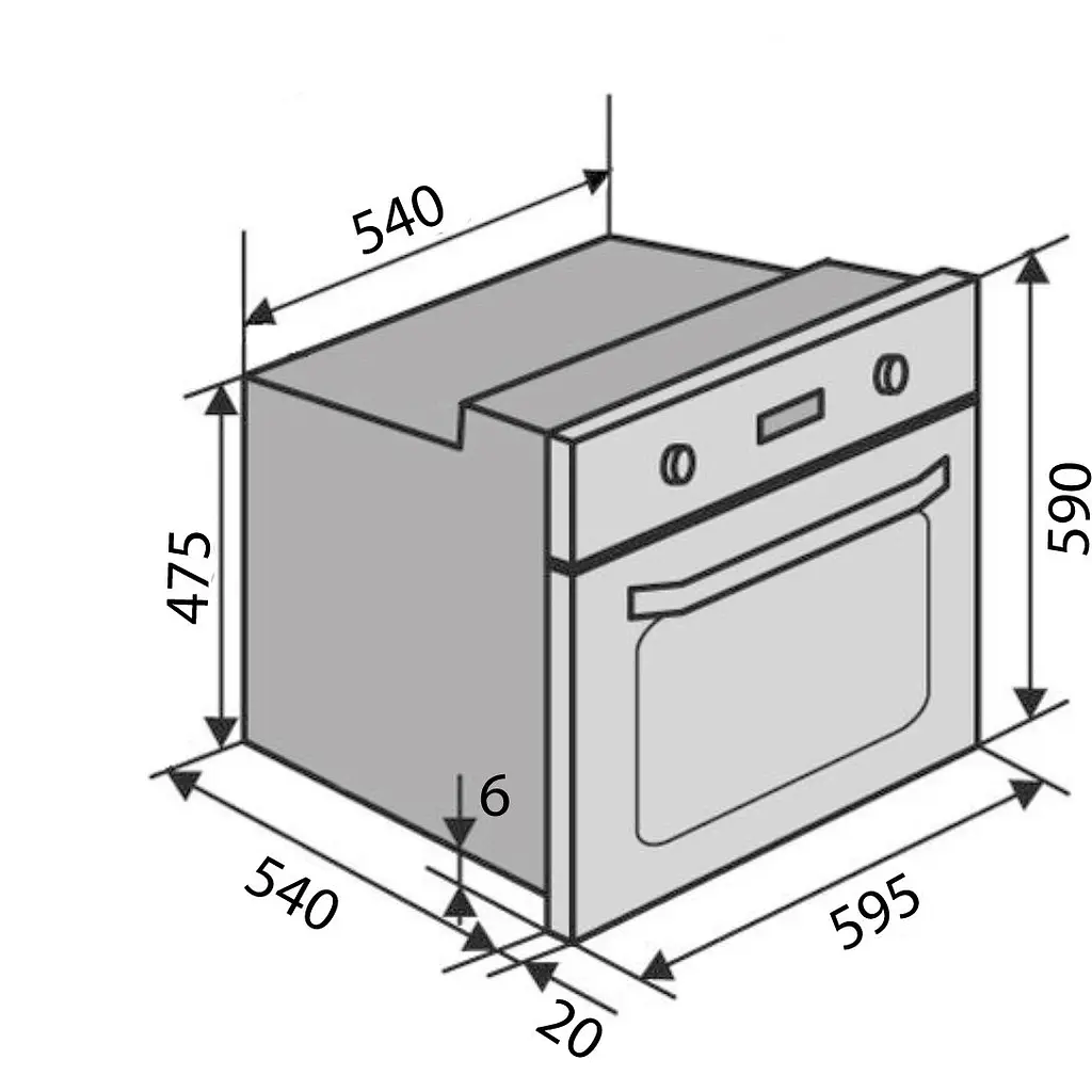 Духовой шкаф Ventolux Nero ESG (BK) - фото 8