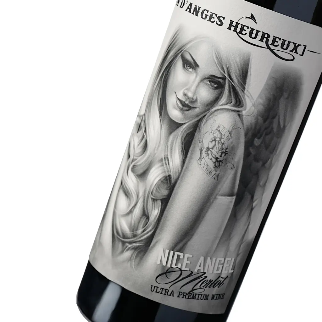 Вино Nice Angel Merlot IGP Pays D'Oc, червоне, сухе, 0,75 л - фото 5