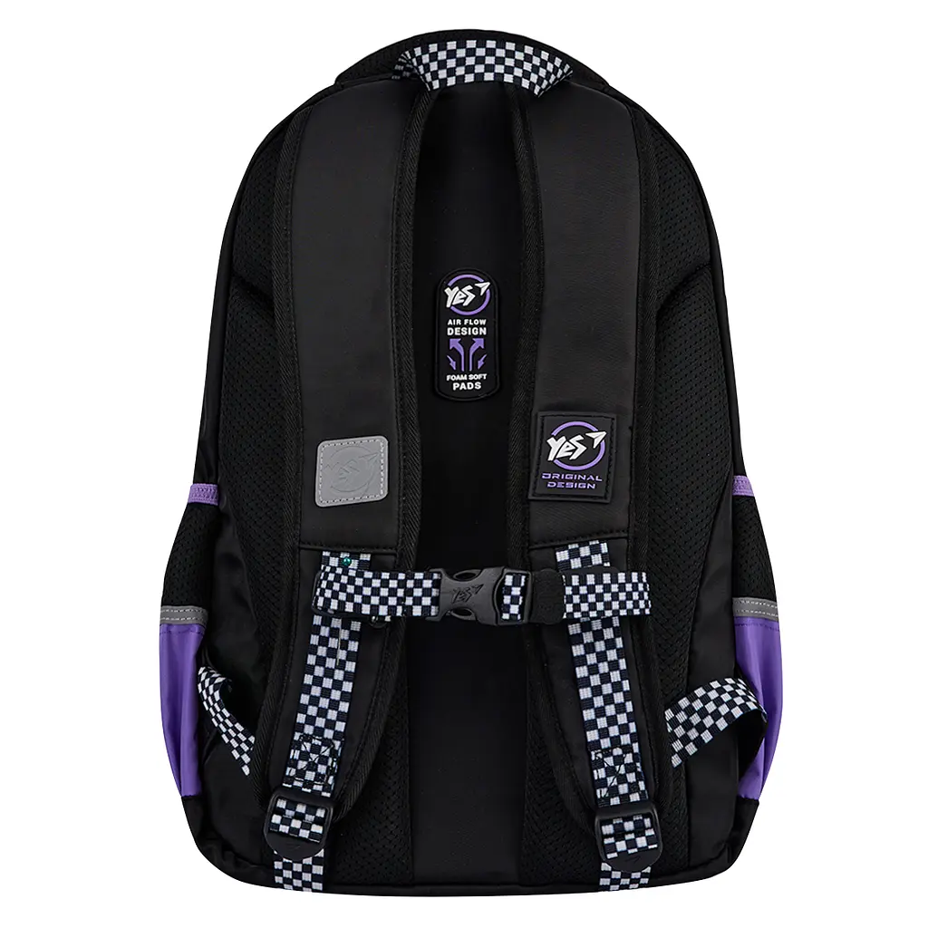 Рюкзак шкільний YES TS-48 Purple Hearts 45х31x15 см Чорно-фіолетовий (559923) - фото 3