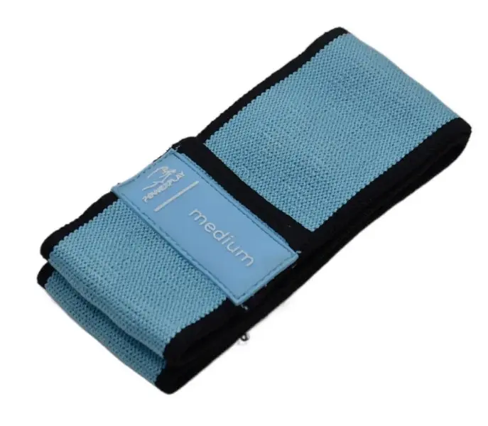 Тканинна гумка PowerPlay 4111 Hip Band M Medium для фітнесу та спорту Блакитна (d_76cm) (PP_4111_Blue_M) - фото 5