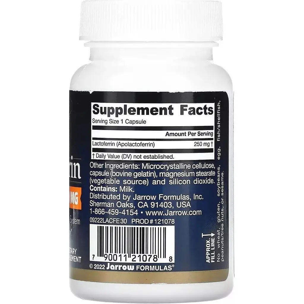 Лактоферин сублімований Jarrow Formulas Lactoferrin Freeze Dried 250 мг 30 капсул - фото 2