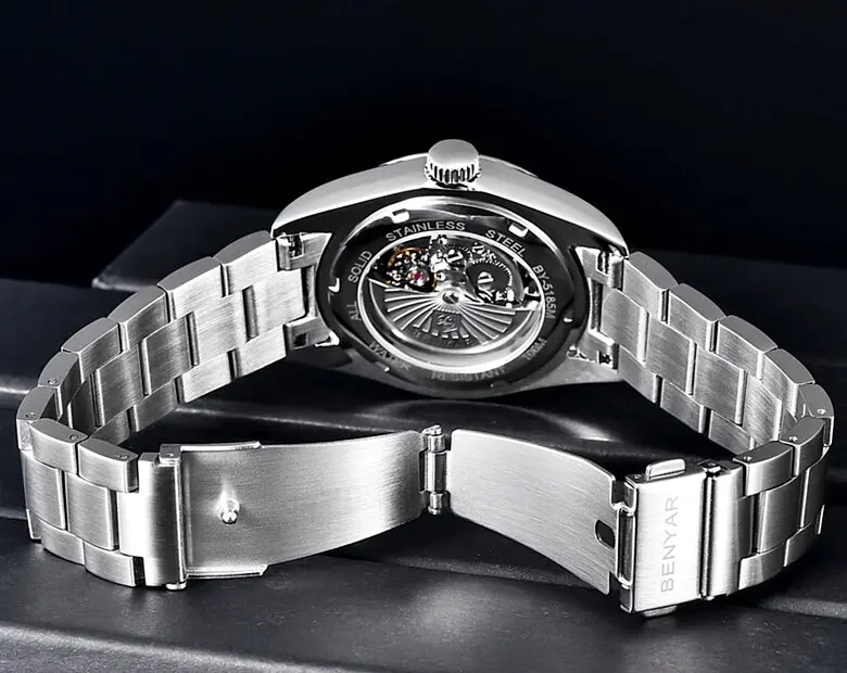 Наручний годинник Benyar Automatic 10 BAR Сріблястий (2783) - фото 9