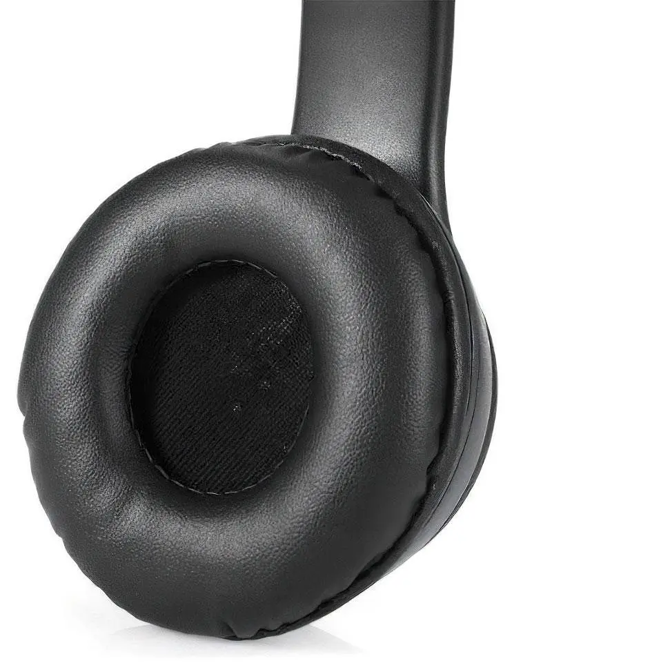 Навушники бездротові накладні чорні, з мікрофоном, Bluetooth, екокожа - фото 7