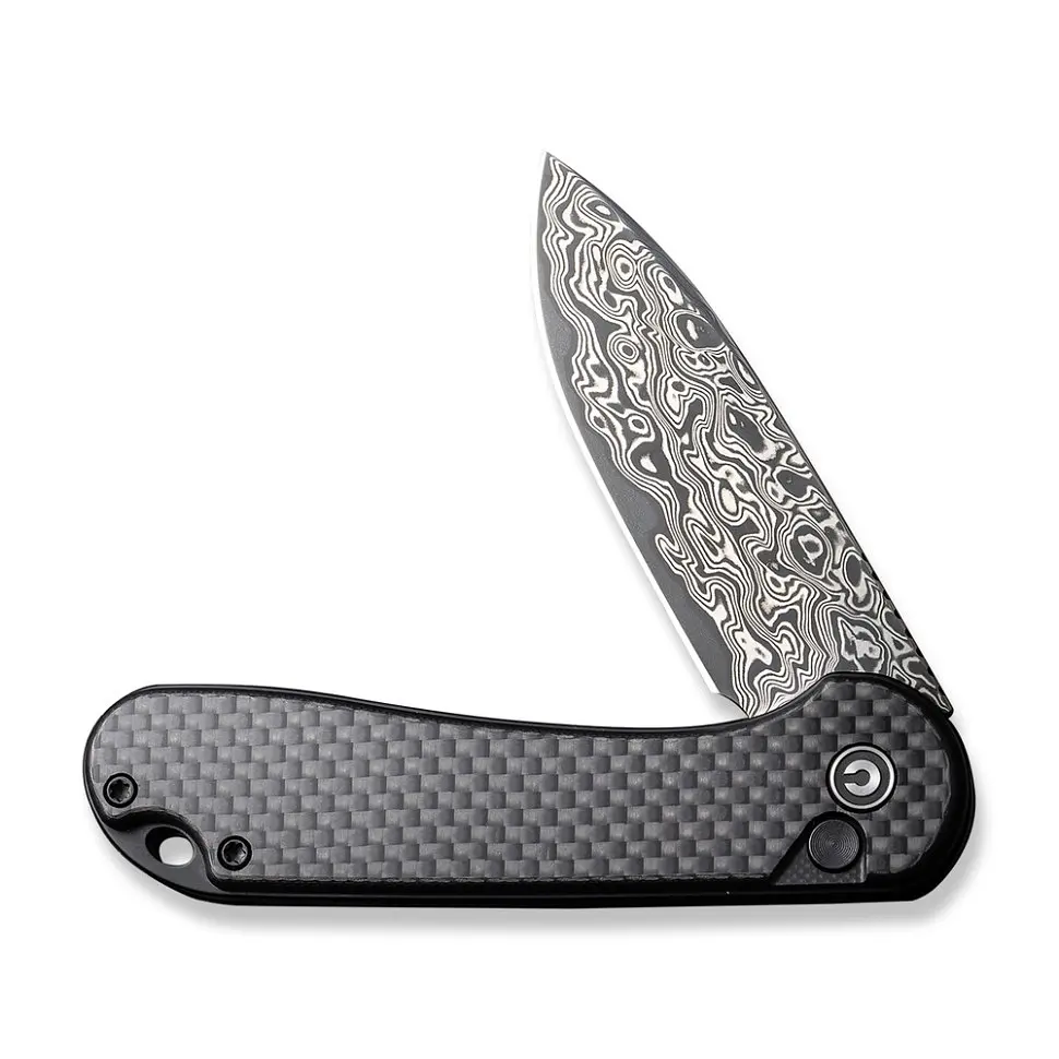 Ніж складаний кишеньковий Civivi Elementum II, (7.5 см) Damascus/карбоновий Fiber & G10 - фото 3