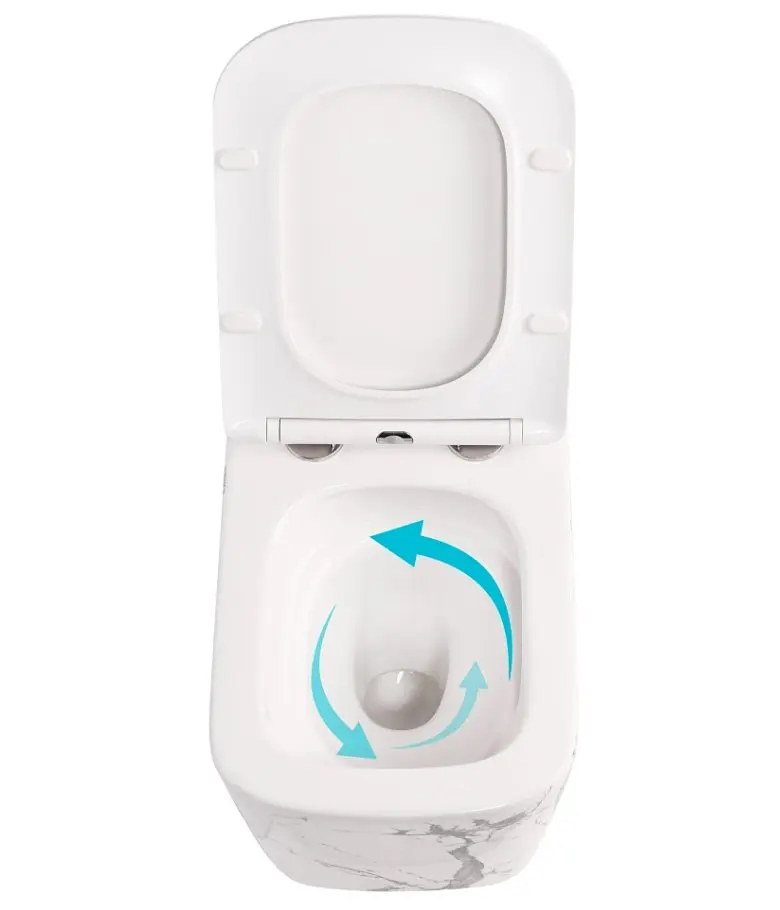 Унітаз підвісний Qtap Tern Ultra Quiet, Marble, з сидінням Slim Duroplast / Soft-close / Quick Release QTTER26MR49002 - фото 5