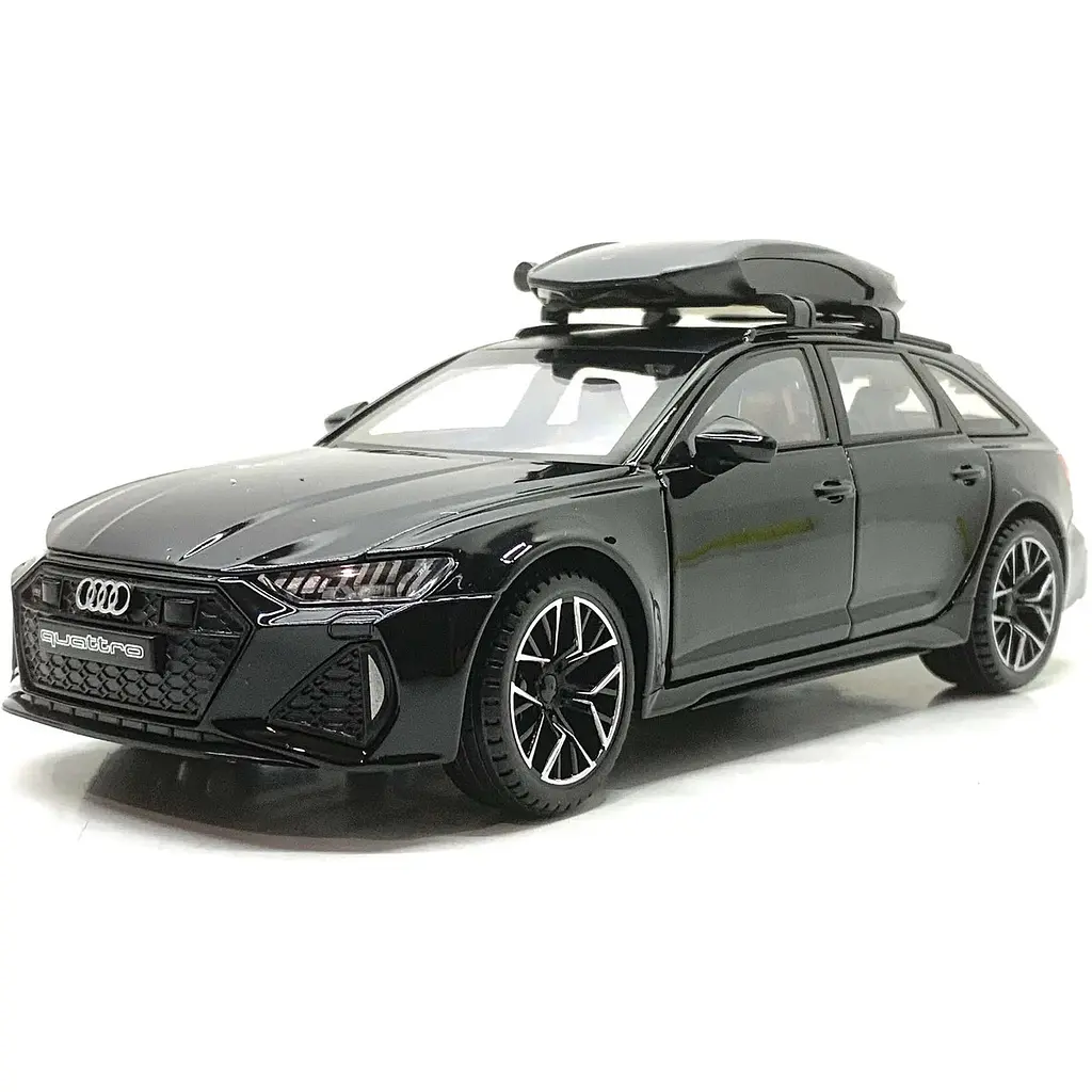 Колекційна металева модель автомобіля АвтоЕксперт Audi RS6 з автобоксом на дах, інерцією, світлом та звуком 1:24 - фото 9