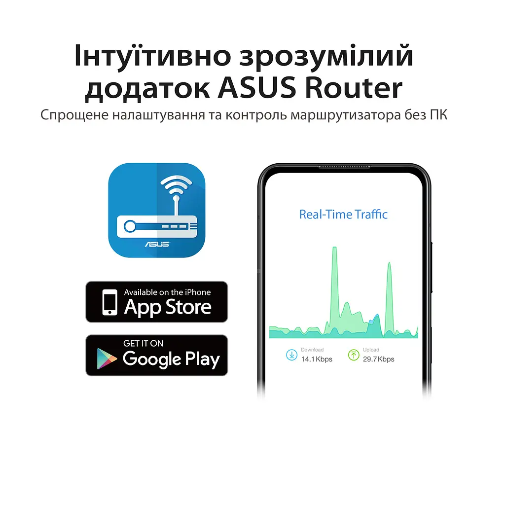 Маршрутизатор RT-AX57 AX3000, 4xGE LAN, 1xGE WAN, MESH Asus teh0017206 - фото 7