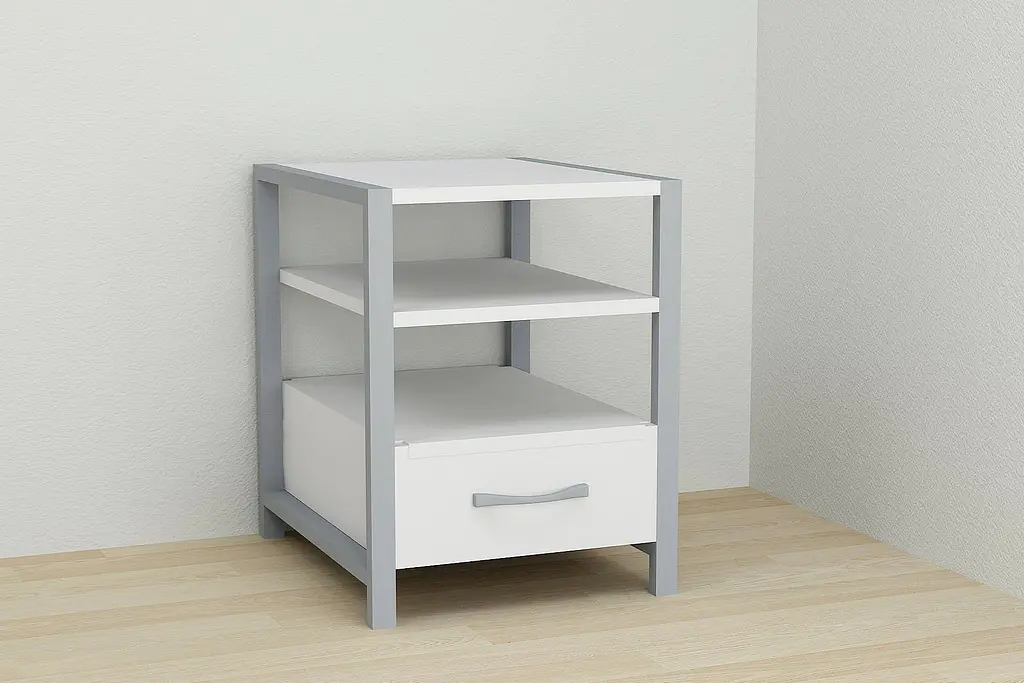 Тумба универсальная Ferrum-decor Вивьен 1/1 50x41x40 серый ДСП Белый 16мм (FRD-104151) - фото 3