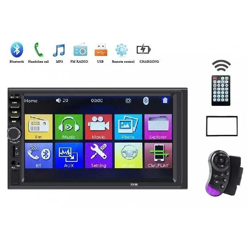 Автомагнитола 2DIN 7018 Little + пульт с 7'' сенсорным экраном и Bluetooth, поддержка USB и SD карт, XPRO (MER-12016_963) - фото 6