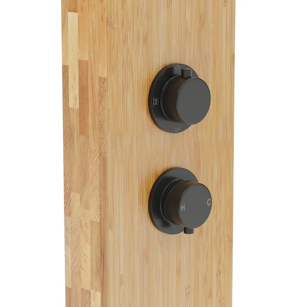 Душевая панель Corsan Balti 2.0 bamboo black B001MBL, Дуб - фото 4