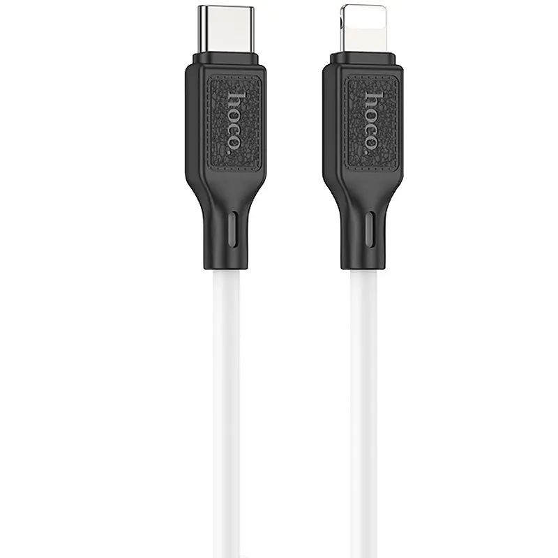 Дата кабель Hoco X 90 Cool silicone Type-C to Lightning 20 W (1 m) White