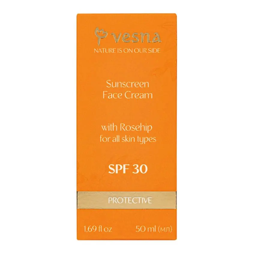Сонцезахисний крем для обличчя з шипшиною SPF 30 Vesna 50 мл - фото 4