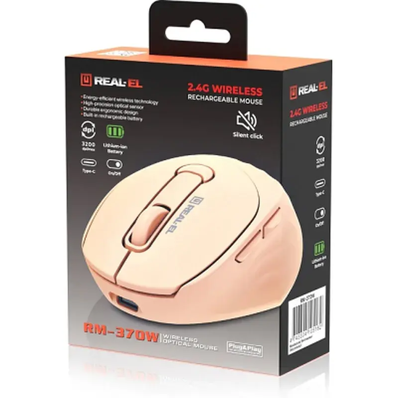 Мишка REAL-EL RM-370W Wireless (EL123200056) - фото 8