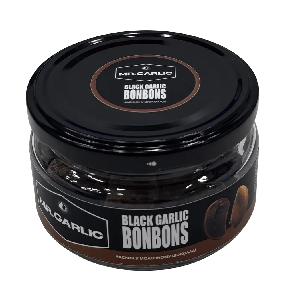 Mr.Garlic BONBONS Дольки чорного часнику в молочному шоколаді 100 гр.
 - фото 2