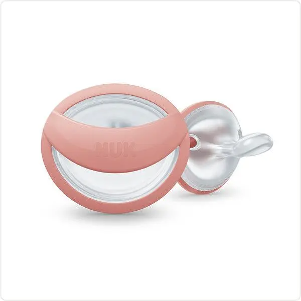 Пустышка ортодонтическая Nuk Mommy Feel размер 1 З красная бежевая 2 шт. - фото 2