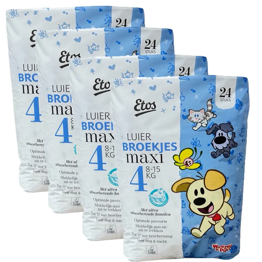 Підгузки-трусики Etos 4 Maxi (8-15 кг), 96 шт