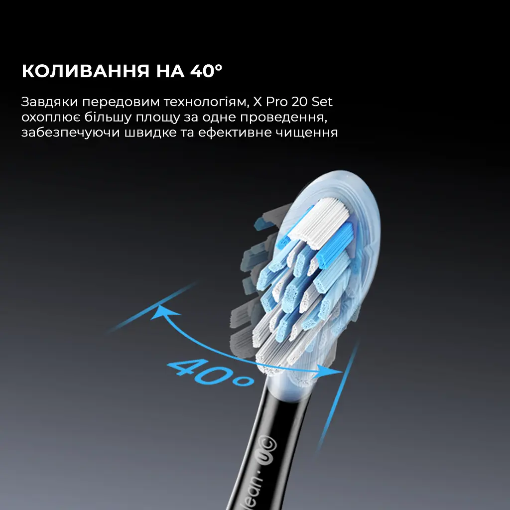 Розумна зубна електрощітка Oclean X Pro 20 Set Electric Toothbrush Black (6970810556964) - фото 8