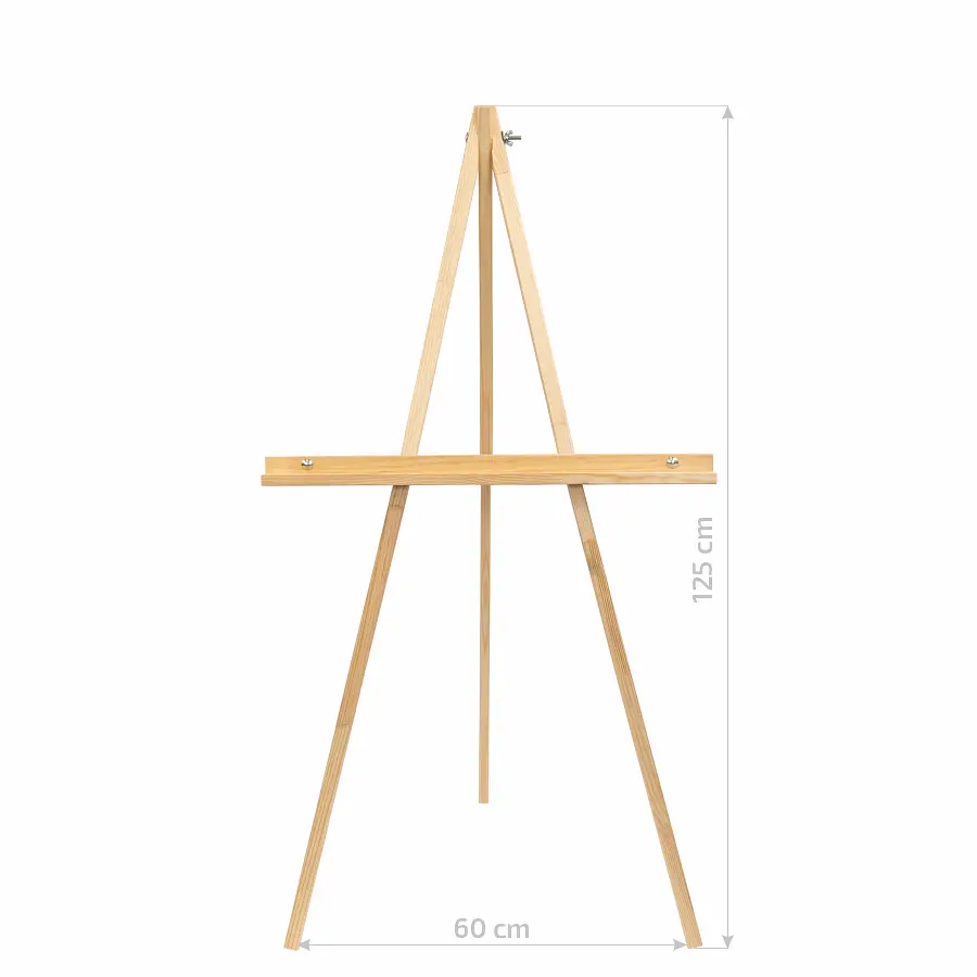 Мольберт - тринога сосна 60×75×125см мак висота полотна 120см В УПАКОВЦІ ROSA Studio