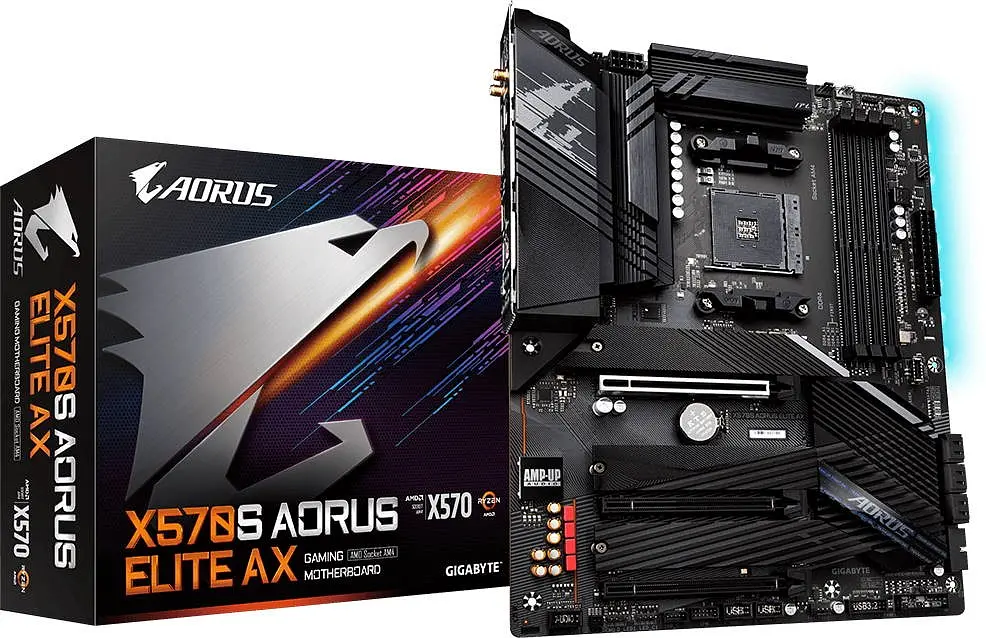 Материнська плата Gigabyte X570S Aorus Elite AX Socket AM4 (X570S AORUS ELITE AX) Б/В