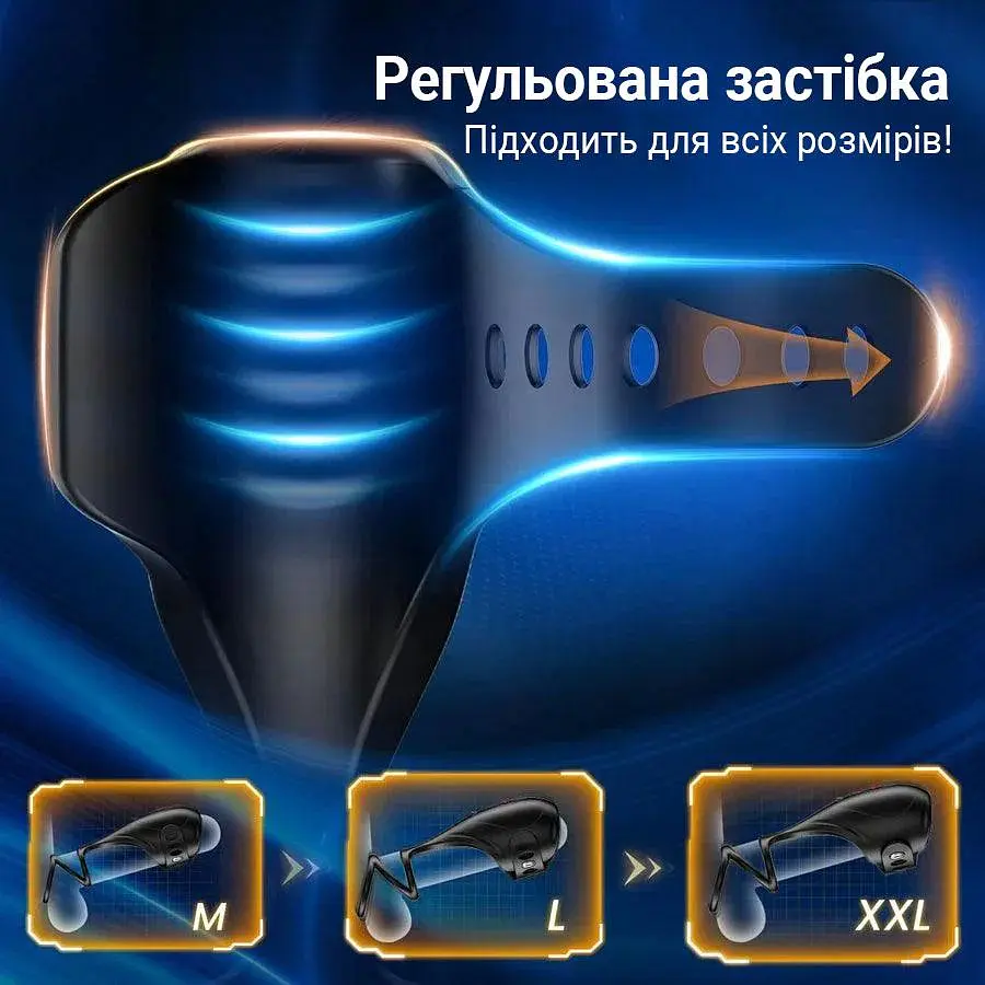 Вібруюча Smart насадка на член з ерекційними кільцями 9 режимів вібрації Чорна - фото 3