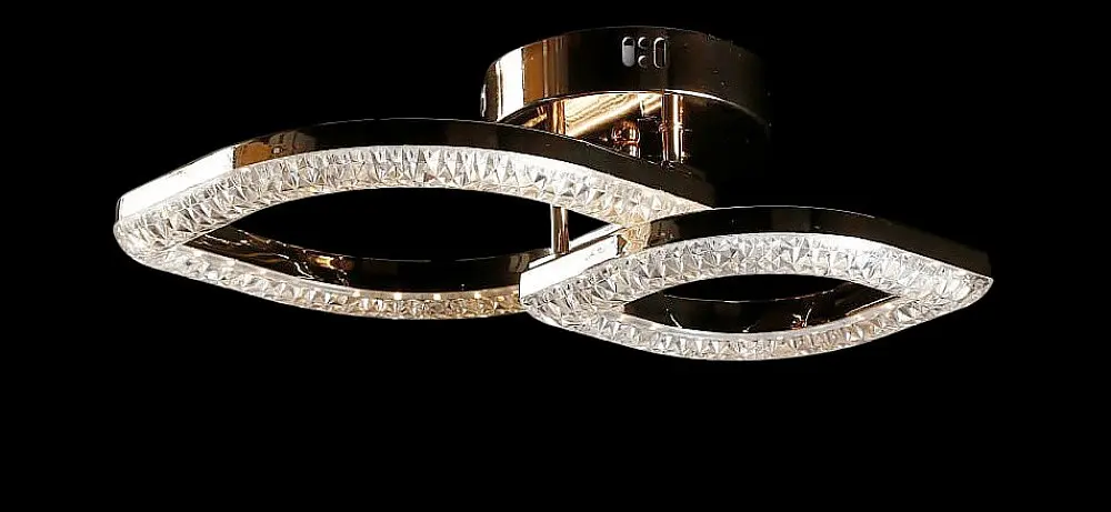 Люстра стельова LED Splendid Ray LT8005/1+1, 80W, золото/білий, сучасний стиль з димером - фото 2