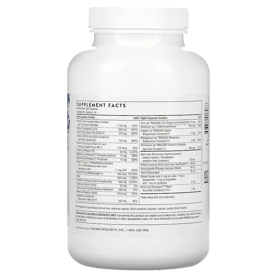 Вітаміни та мінерали Thorne Advanced Nutrients, 240 капсул - фото 2