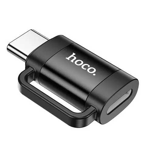 Перехідник Hoco UA31E Type-C male to iP female adapter чорний - фото 3