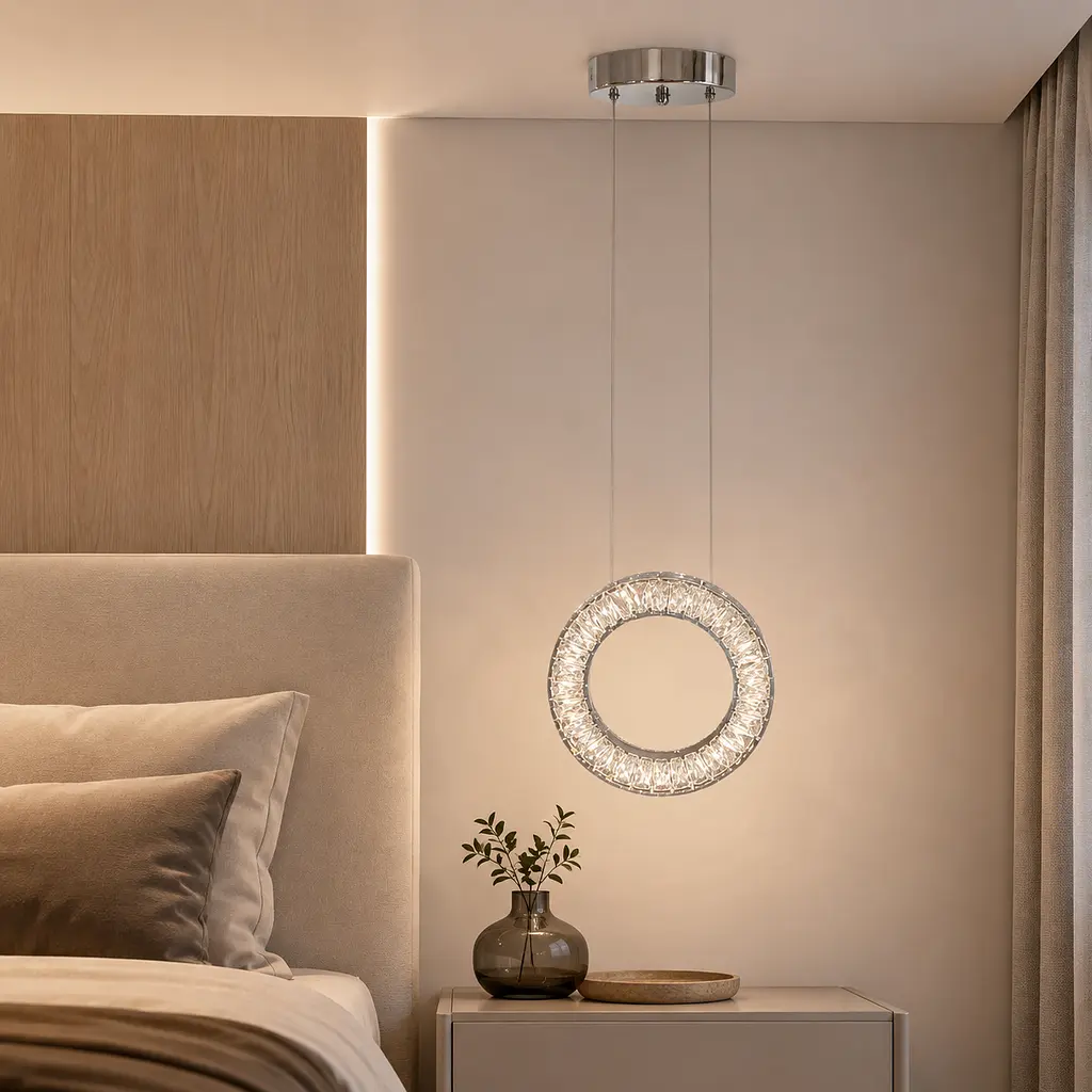 Одинарний кришталевий LED-підвіс Artlight 7270/201CH кільце, хром, 23 Вт - фото 2