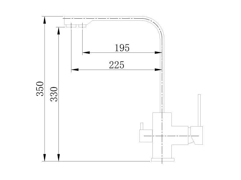 Кухонний змішувач c підключенням до фільтру ASIGNATURA Flat (80544600) - фото 2