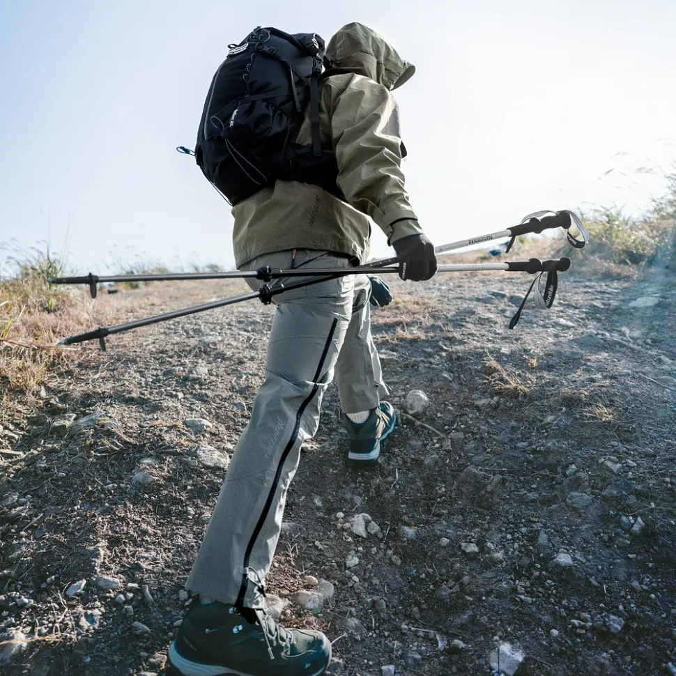 Трекінгова палиця 3-секційна Naturehike ST06 NH17D006-D, 66-135 см, зелена - фото 8