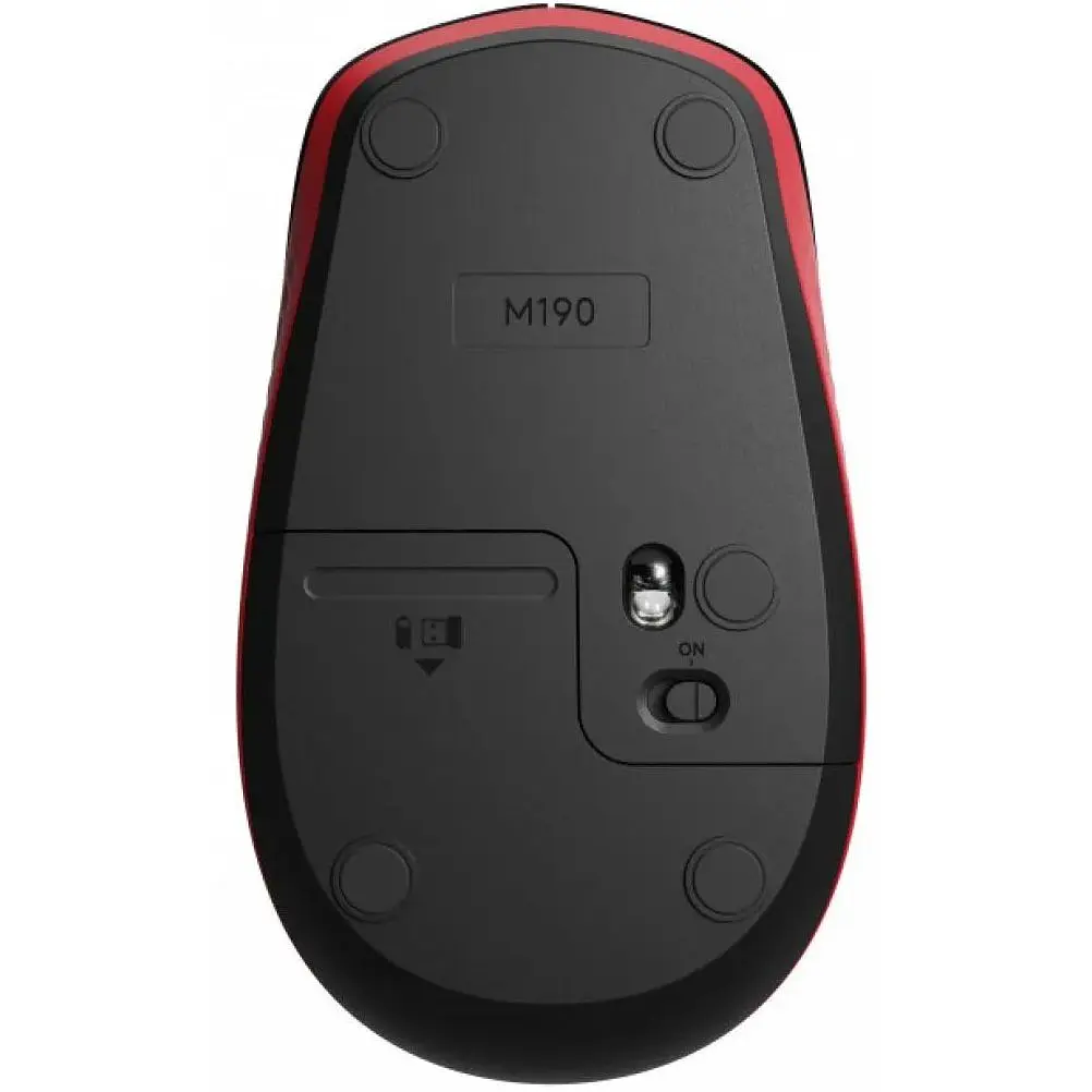 Мишка Logitech M190 Wireless, Full size, Red - фото 6