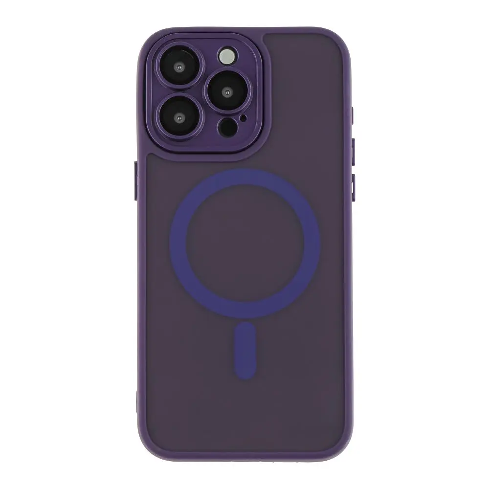Чохол-накладка Magnetic Matte Camera Lens with Magsafe Apple iPhone 15 Pro Dark Purple (35215_3345378)