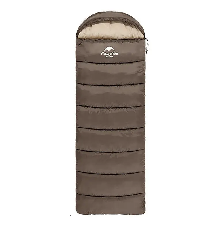 Спальний мішок з капюшоном Naturehike U250S NH20MSD07 (0°C) Лівий (Коричневий) - фото 2