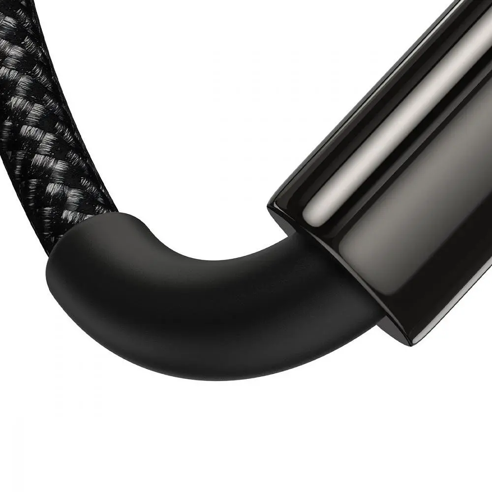 Кабель Baseus Tungsten Gold Fast Charging Data Cable USB to Type-C 100W 1m Black (CAWJ000001) - фото 2
