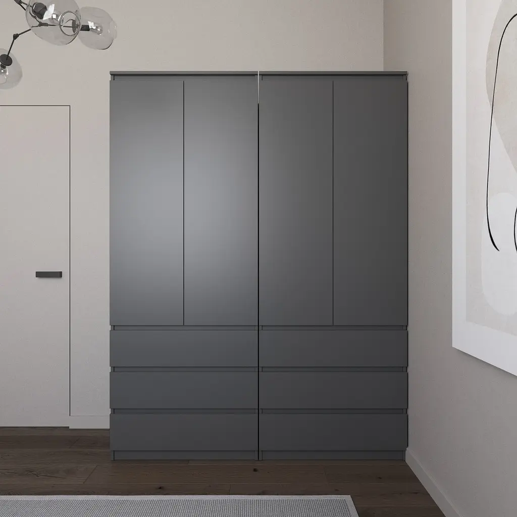 Шафа для одягу Vays зі штангою та полицями, 6 шухляд, комплект з 2 шаф R9+R16 - фото 9